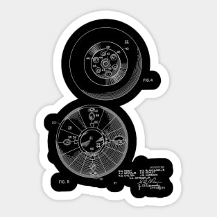 Space Capsule Vintage Patent Drawing Funny Novelty Sticker